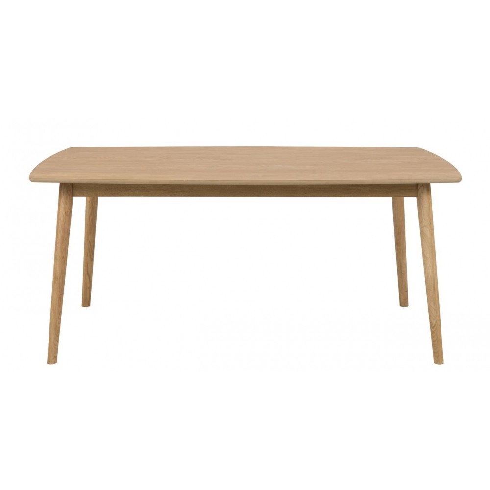 Table à manger NAGANO, placage chêne massif, huilé, bois