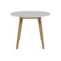 Table à manger RANIA en bois avec un plateau blanc