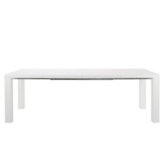 Table à manger SANDY, blanc brillant