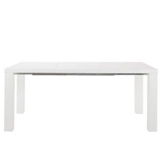 Table à manger SANDY, blanc brillant