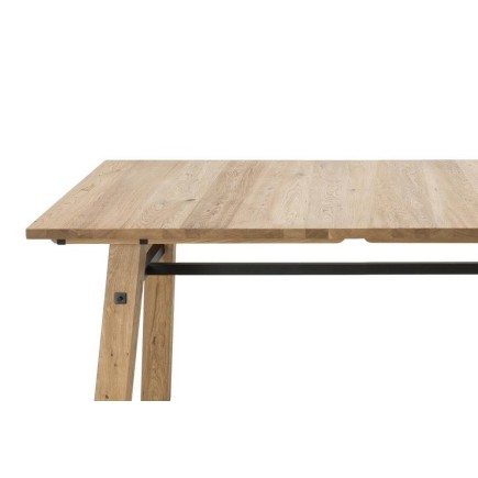 Table à manger STELIA, placage en chêne dauvage brossé, bois