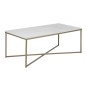 Table basse ALEXANDRA, plateau marbre, blanc