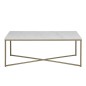 Table basse ALEXANDRA, plateau marbre, blanc