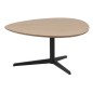 Table basse BARTA, plateau laqué en chêne plaqué, bois