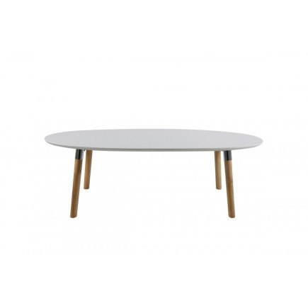Table basse BEST, plateau en bois blanc laqué