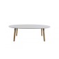 Table basse BEST, plateau en bois blanc laqué