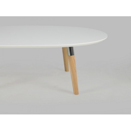 Table basse BEST, plateau en bois blanc laqué