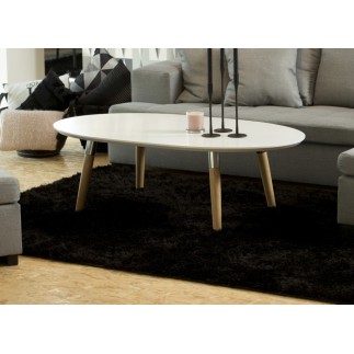 Table basse BEST, plateau en bois blanc laqué