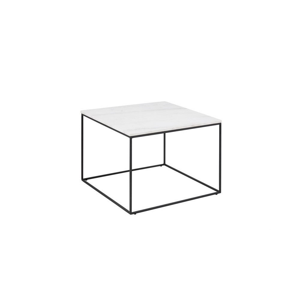 Table basse BOLTON, marbre blanc
