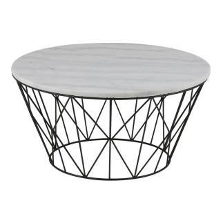 Table basse DUNE, marbre blanc