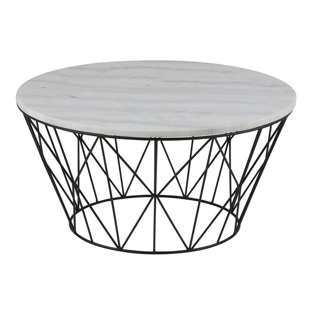 Table basse DUNE, marbre blanc
