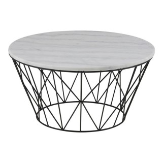 Table basse DUNE, marbre blanc