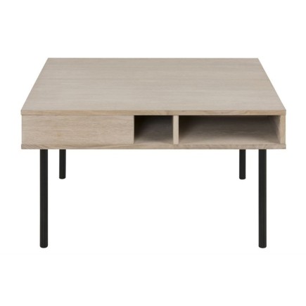 Table basse HEDY, chêne plaqué, bois/noir