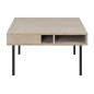 Table basse HEDY, chêne plaqué, bois/noir