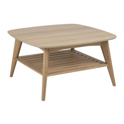 Table basse MADISON, coins arrondis, bois de qualité