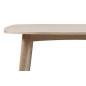 Table basse MADO, coins arrondis, bois pigmenté blanc