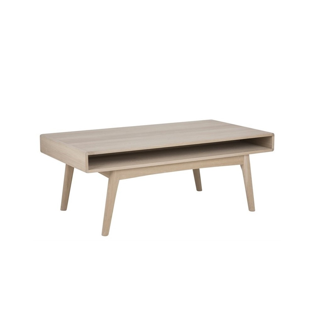 Table basse MARTE, coins arrondis, bois