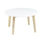 Table basse MONA, plateau en bois laqué, bois/blanc