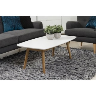 Table basse NADEGE, plateau en bois laqué
