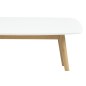 Table basse NADEGE, plateau en bois laqué, blanc laqué
