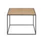 Table basse ORNELLA, placage paulownia nature, bois naturel/noir