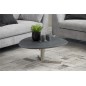 Table basse POLINA, plateau en marbre, Noir
