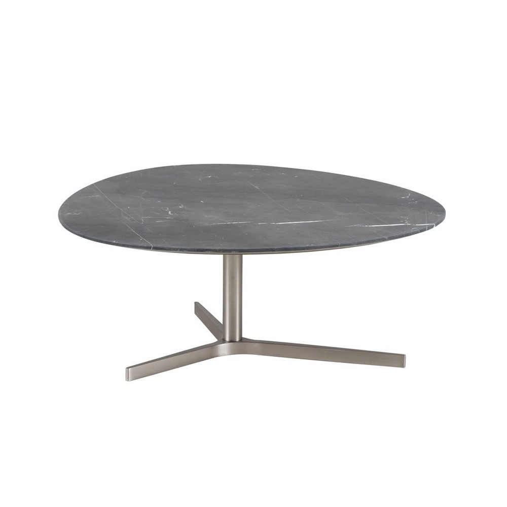 Table basse POEMA, plateau en marbre, noir