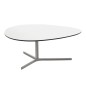 Table basse POLLY, plateau en mélaminé blanc