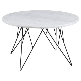 Table basse PRETTY, plateau en marbre blanc