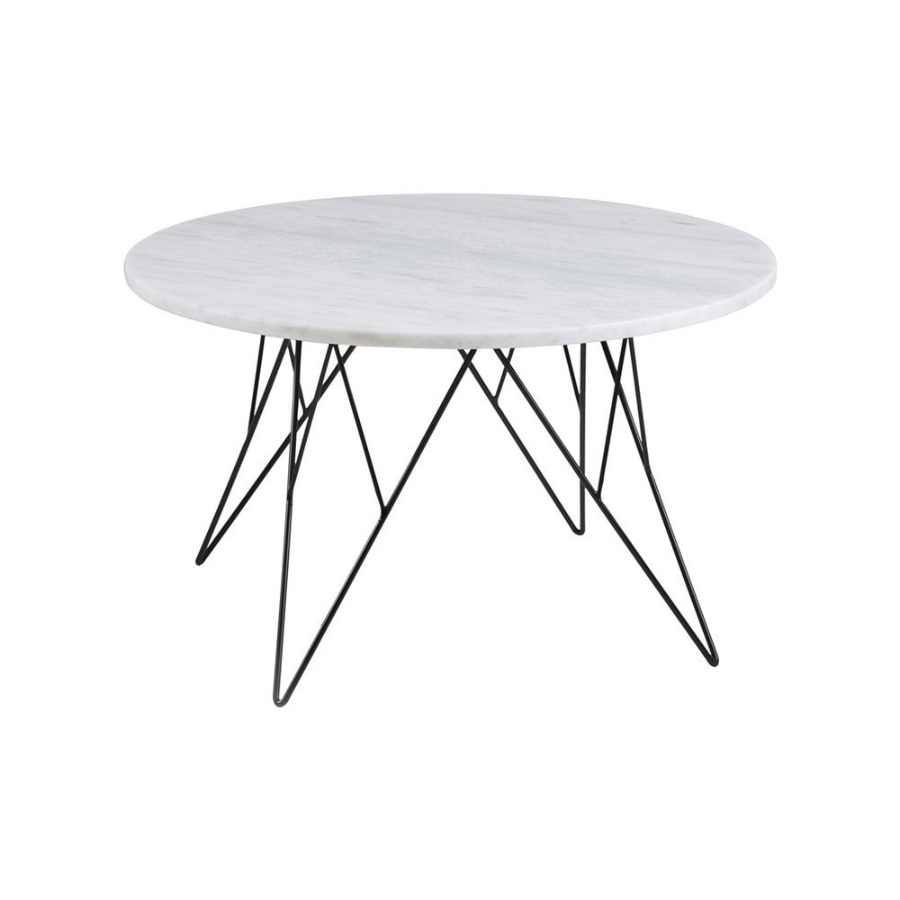 Table basse PRETTY, plateau en marbre blanc