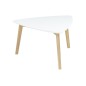 Table basse VIOLETA, plateau en bois, laqué, blanc/bois