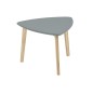 Table basse VIOLENE, plateau en bois, laquée, gris/bois