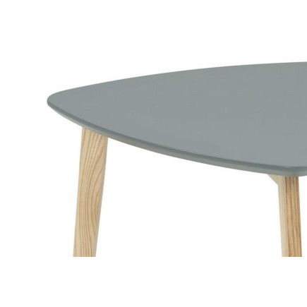 Table basse VIOLENE, plateau en bois, laquée, gris/bois