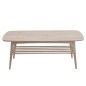 Table basse WANDY, plateau en bois pigmenté clair