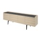 Buffet CORENTIN, 4 portes, plaqué chêne, bois