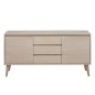 Buffet NAGOYA, bois solide, placage chêne,
