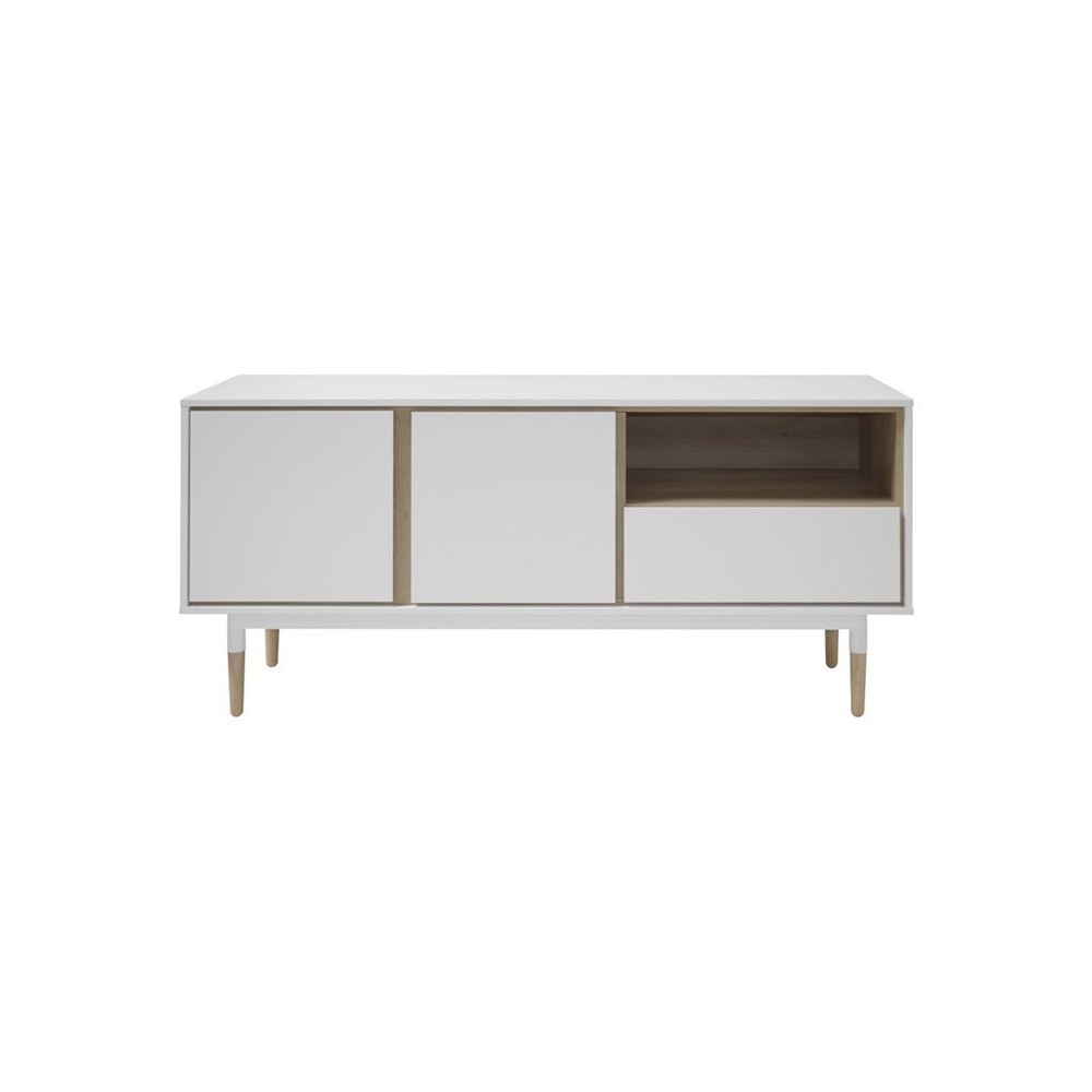 Buffet OLIVER 2 portes, 1 tiroir, blanc