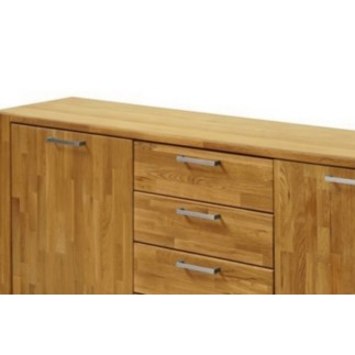 Buffet RIVIERA, chêne massif, portes et 4 tiroirs, bois