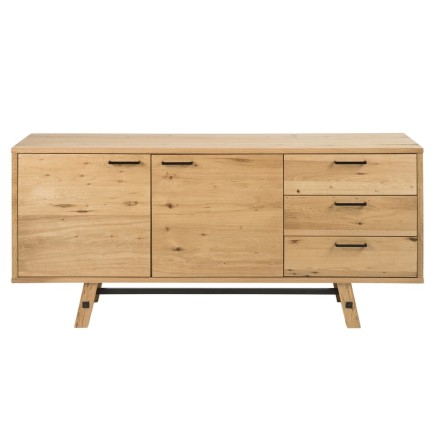 Buffet STONE, plaqué chêne sauvage brossé
