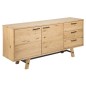 Buffet STONE, plaqué chêne sauvage brossé, bois