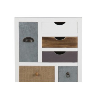 Commode TANYA, bois blanc, 9 tiroirs