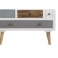 Commode TANDY, bois blanc, 11 tiroirs, multicolore