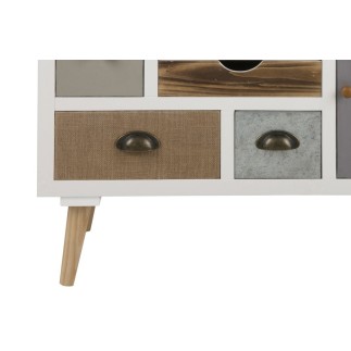 Commode TESTA, 5 tiroirs, multicolore
