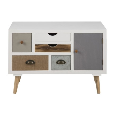 Commode THERESA, blanc, 13 tiroirs