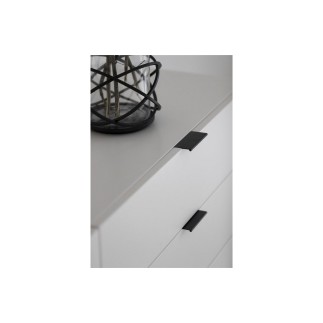 Armoire KOSI, 5 tiroirs, blanc, blanc/noir