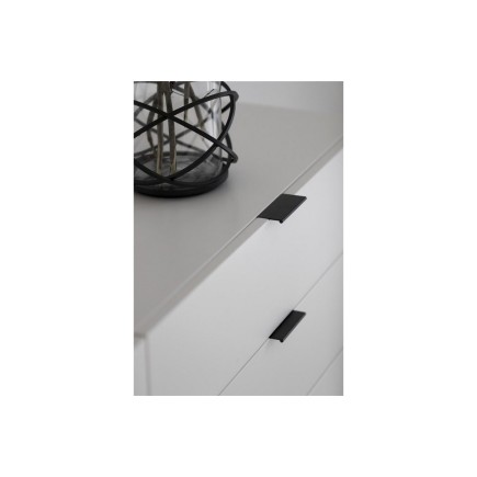 Armoire KOSI, 5 tiroirs, blanc, blanc/noir