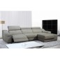 Solde de paiement pour la commande Canapé d'angle double relax en cuir de buffle italien de luxe 5 places birelax, gris clair, a