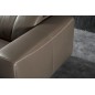 Canapé d'angle relax en cuir de buffle italien de luxe avec 2 relax électriques, 7/8 places, MONTE CARLO, couleur moka, angle ga