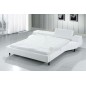 Lit en cuir italien de luxe ATHENA, blanc, 160x200