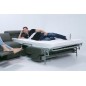 Canapé relax et convertible en cuir de buffle italien de luxe 5/6 places YUCA, gris foncé